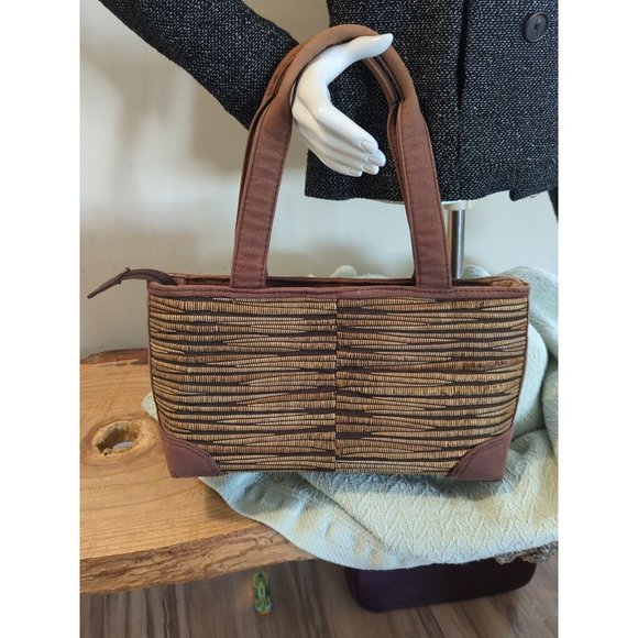 Rattan Bag Woven Straw Handbag Women Summer Tote Purse - Picture 2 of 5